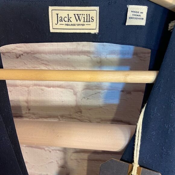 NWT Jack Wills Navy V-Neck A-Line Dress - Picture 2 of 5